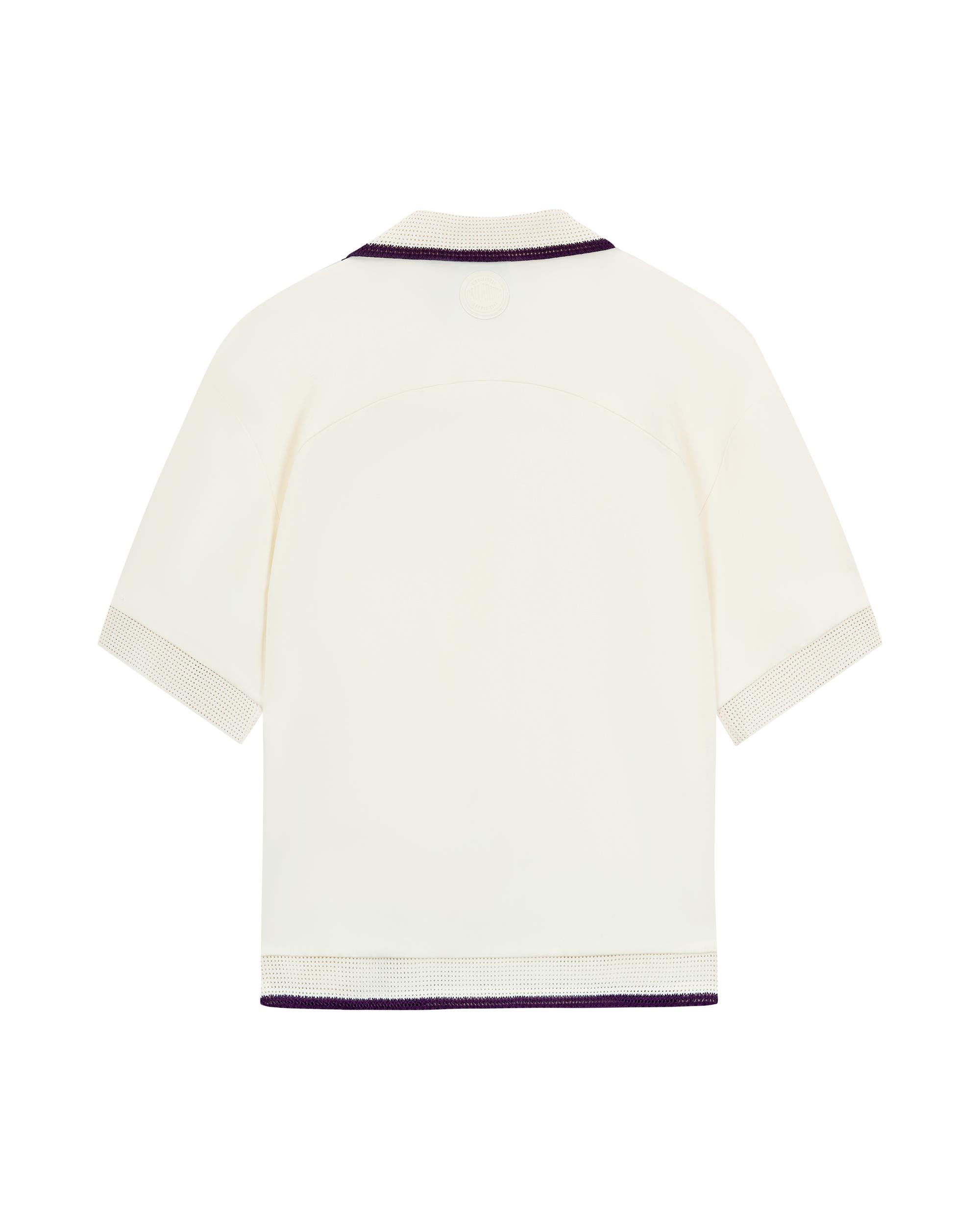 1011320-232 | MEN'S IRIS LOGO LOOSE FIT V-NECK POLO SHIRT | VANILLA ICE - Image 5