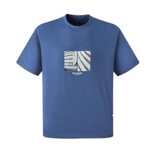 1011709-441 | MEN'S URBAN THEME PRINTED T-SHIRT | DUSTED BLUE