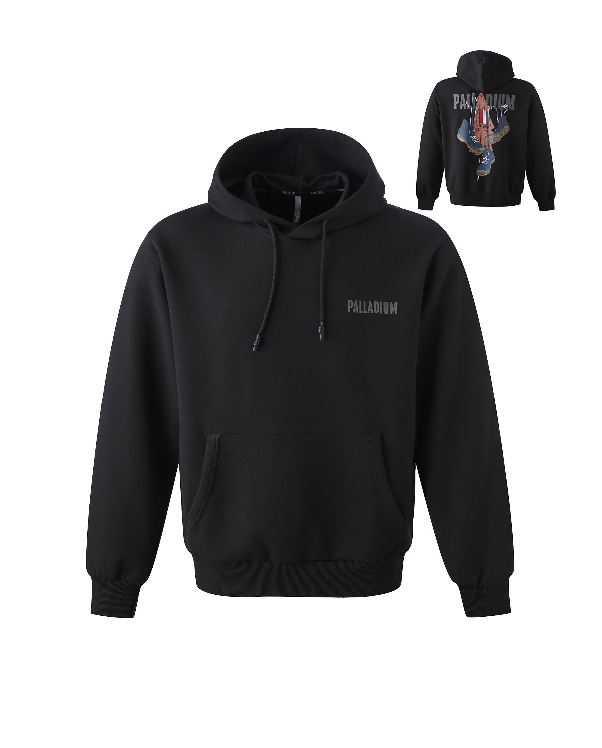 1011733-008 | MEN'S VINTAGE PALLADIUM LOGO HOODIE | BLACK