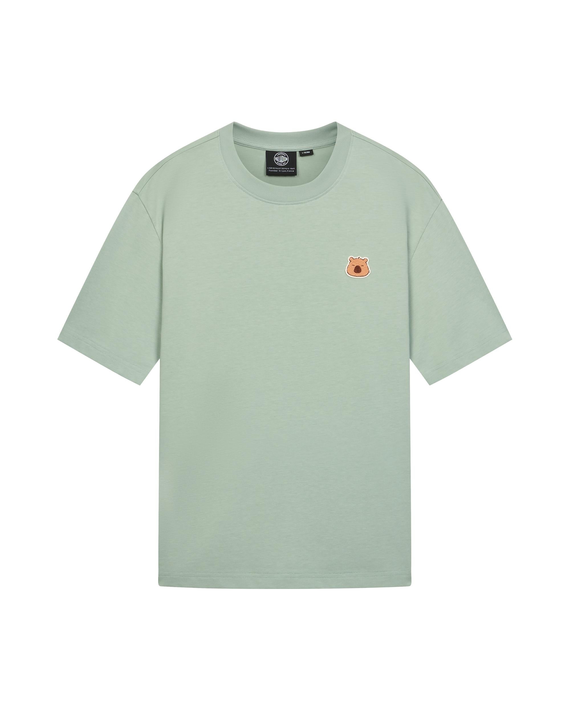 1011785-376 | MEN'S CAPYBARA LOGO LOOSE FIT COTTON T-SHIRT | JADEITE - Image 4