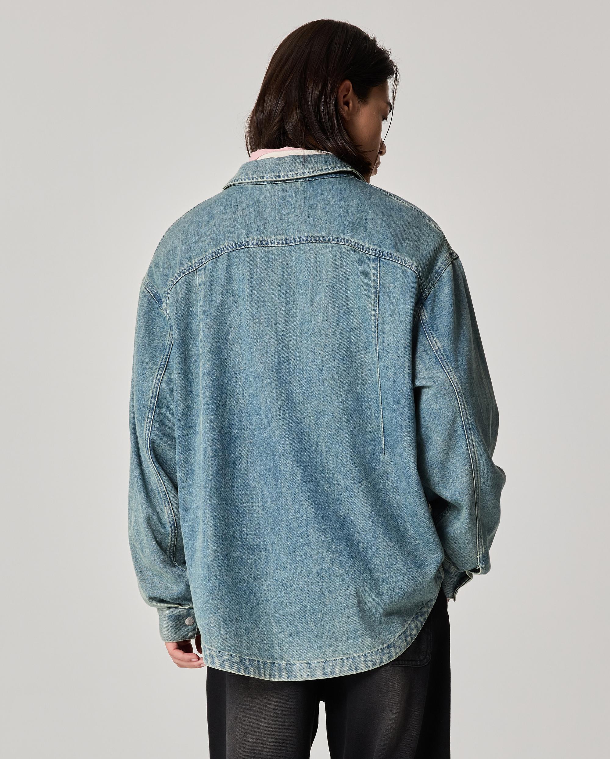 1011885-424 | MEN'S IRIS LOGO LOOSE FIT LONG SLEEVES SHIRT | BLUE SHADOW - Image 2