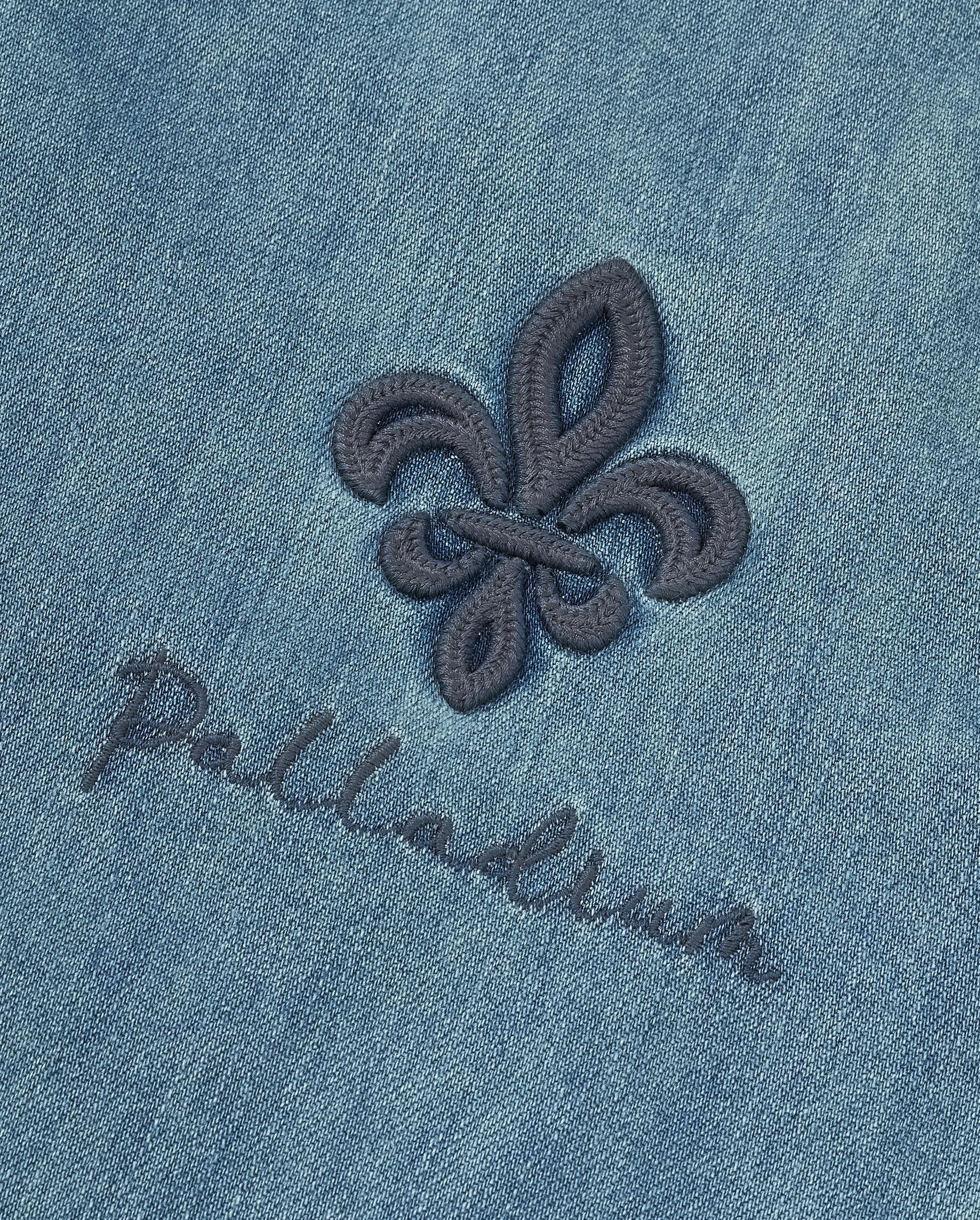 1011885-424 | MEN'S IRIS LOGO LOOSE FIT LONG SLEEVES SHIRT | BLUE SHADOW - Image 7