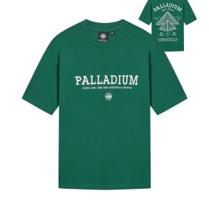 1012348-375 | MEN'S PALLADIUM LOGO COTTON T-SHIRT | BLACKISH GRN