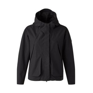 1911714-008 | WOMEN'S WATER REPELLENT WINDBREAKER HOODED JACKET | BLACK