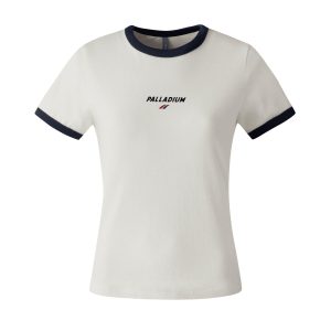 1911723-026 | WOMEN'S PALLADIUM LOGO COLOR BLOCKS T-SHIRT | FRESH GREY