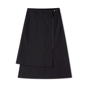 1911737-008 | WOMEN'S CARGO IRREGULAR LAYERED MIDI SKIRT | BLACK