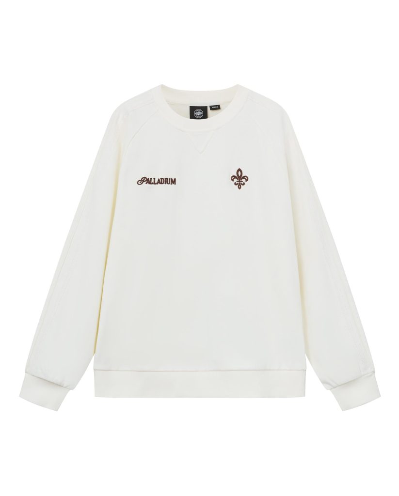 1911993-262 | WOMEN'S PALLADIUM IRIS LOGO SIDE TAPED COTTON SWEA | MARSHMALLOW