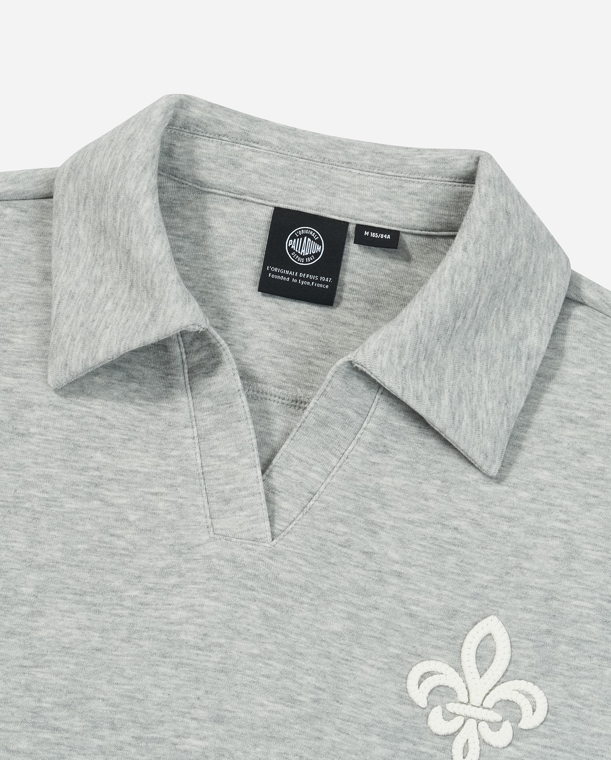 1911994-081 | WOMEN'S EMBROIDERED IRIS LOGO POLO SWEATSHIRT | GREY - Image 3