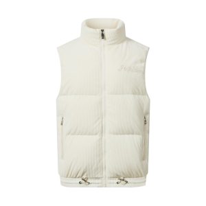 1912006-232 | WOMEN'S LOGO LOOSE FIT CORDUROY DOWN VEST JACKET | VANILLA ICE