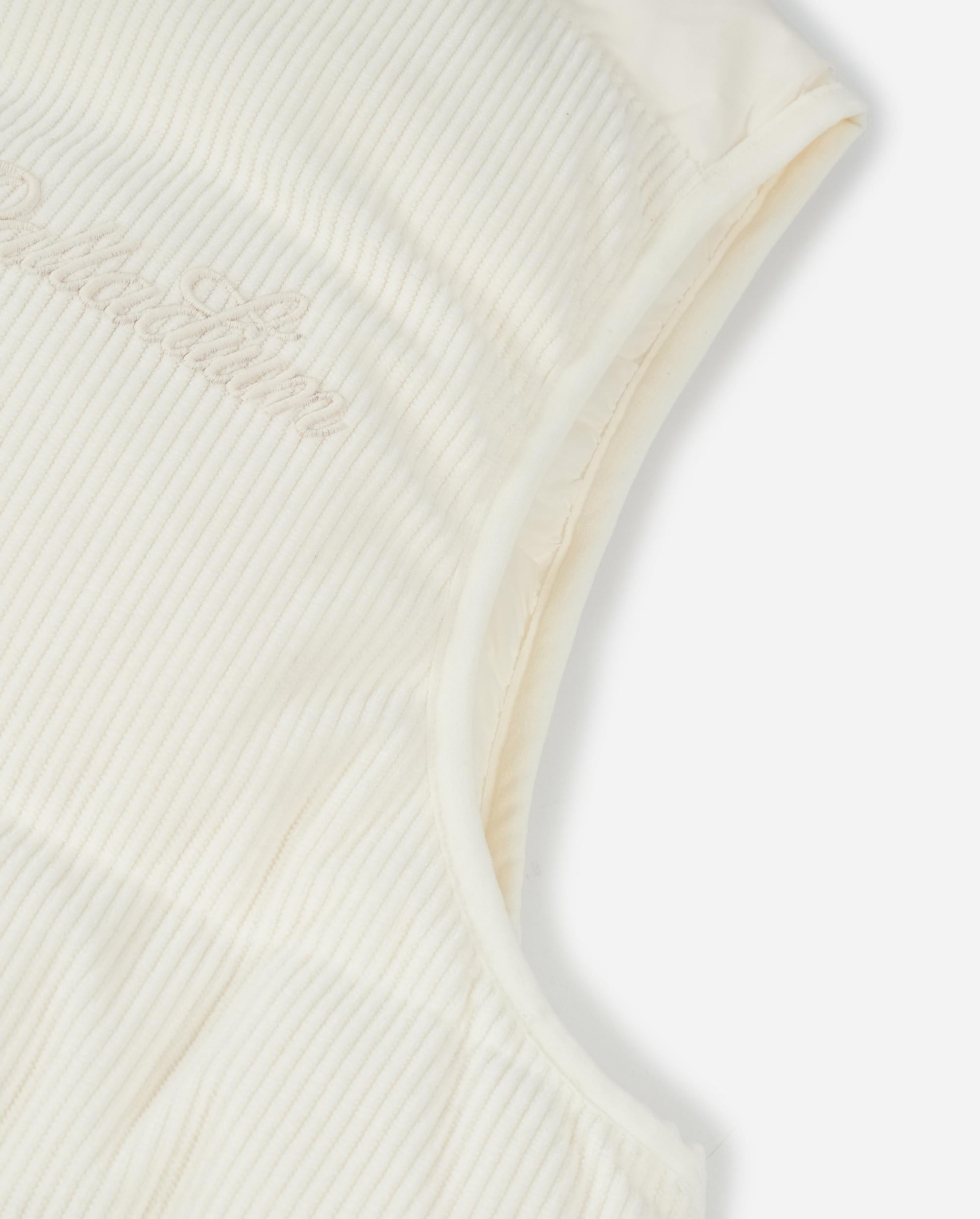 1912006-232 | WOMEN'S LOGO LOOSE FIT CORDUROY DOWN VEST JACKET | VANILLA ICE - Image 4